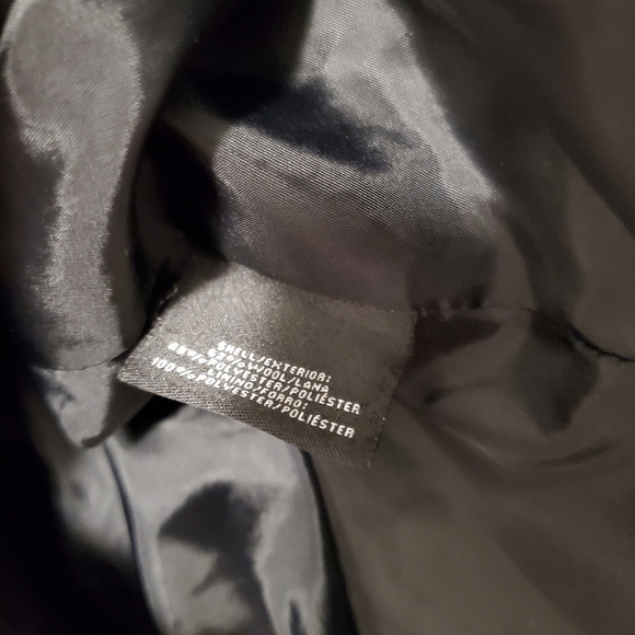 Attention woman's black Wool pea coat sz XL - Picture 4 of 9